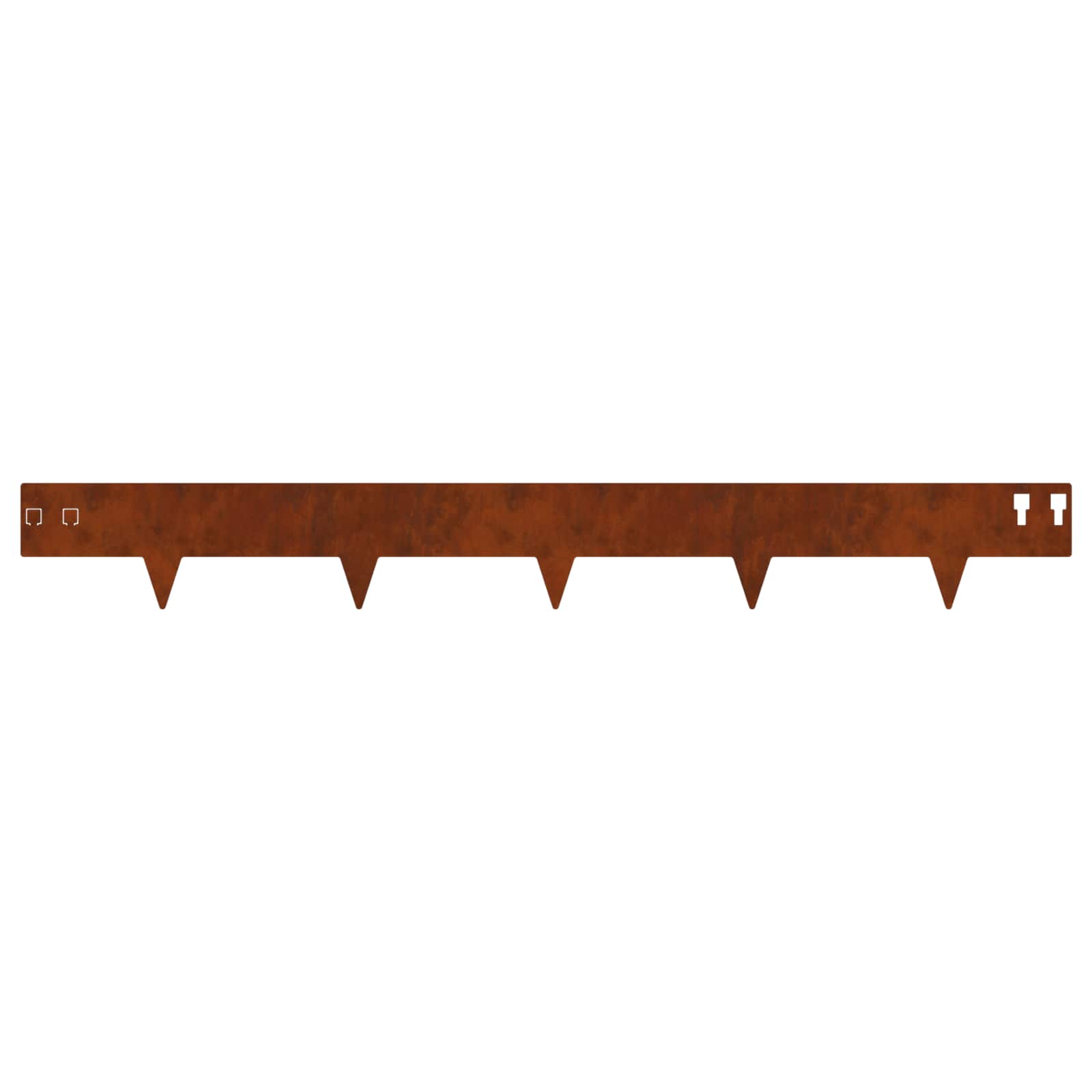 Bordura per Prato 30 pcs 100 x 12 cm Acciaio Ruggine | homemem39