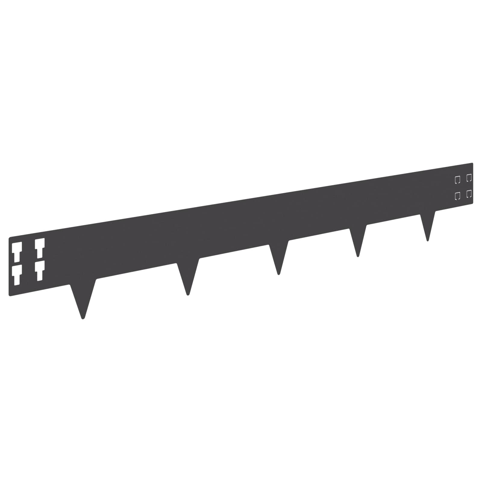 Bordura per Prato 30 pcs 100 x 15 cm Acciaio Nero | homemem39