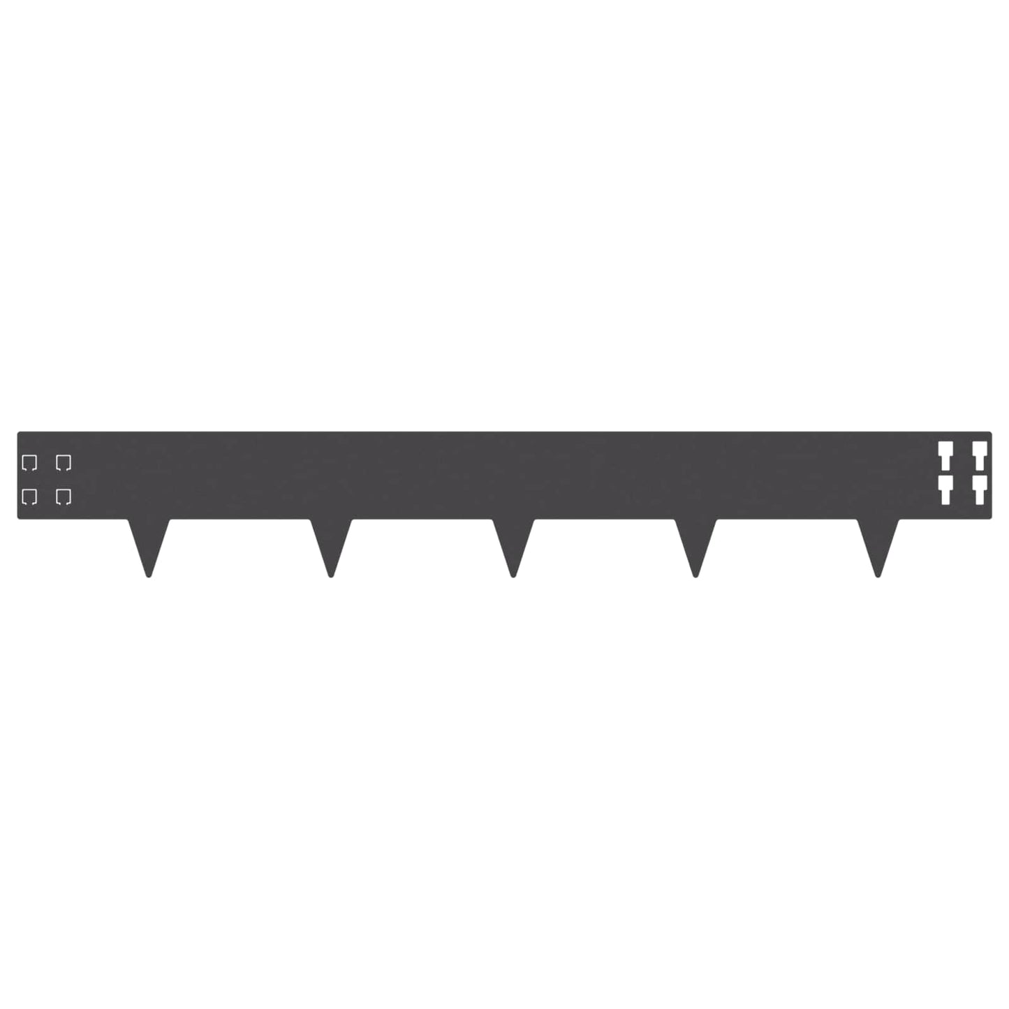 Bordura per Prato 50 pcs 100 x 15 cm Acciaio Nero | homemem39