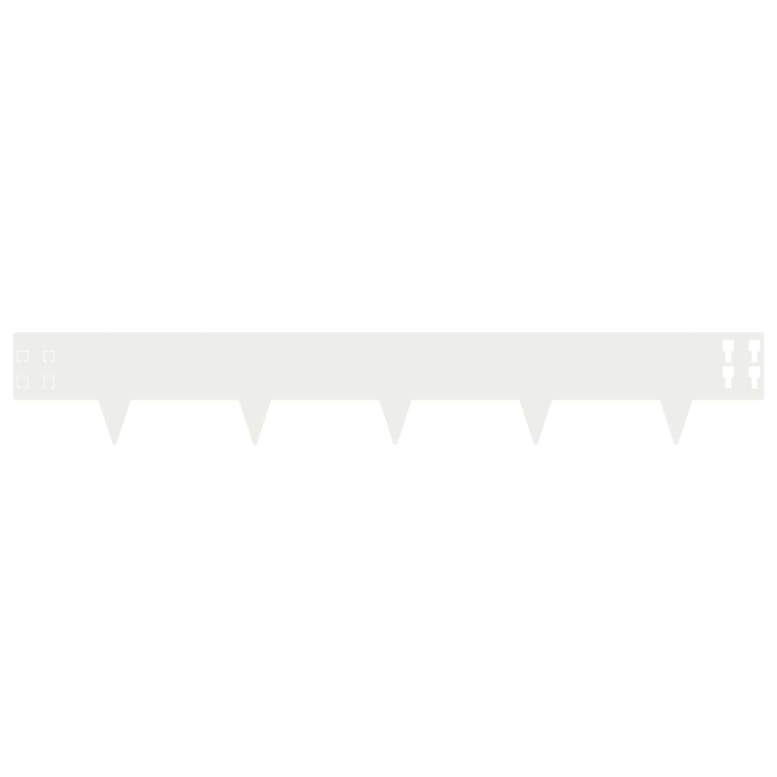 Bordura per Prato 10 pcs 100 x 15 cm Acciaio Bianco | homemem39