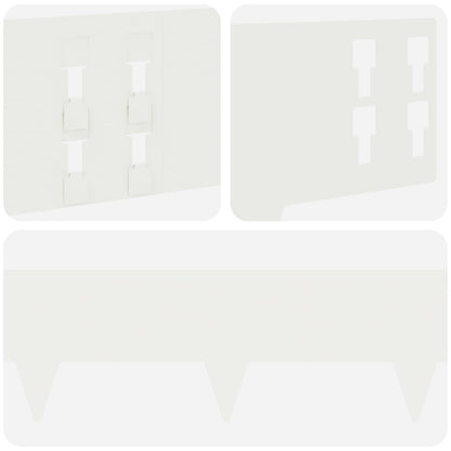 Bordura per Prato 20 pcs 100 x 15 cm Acciaio Bianco | homemem39