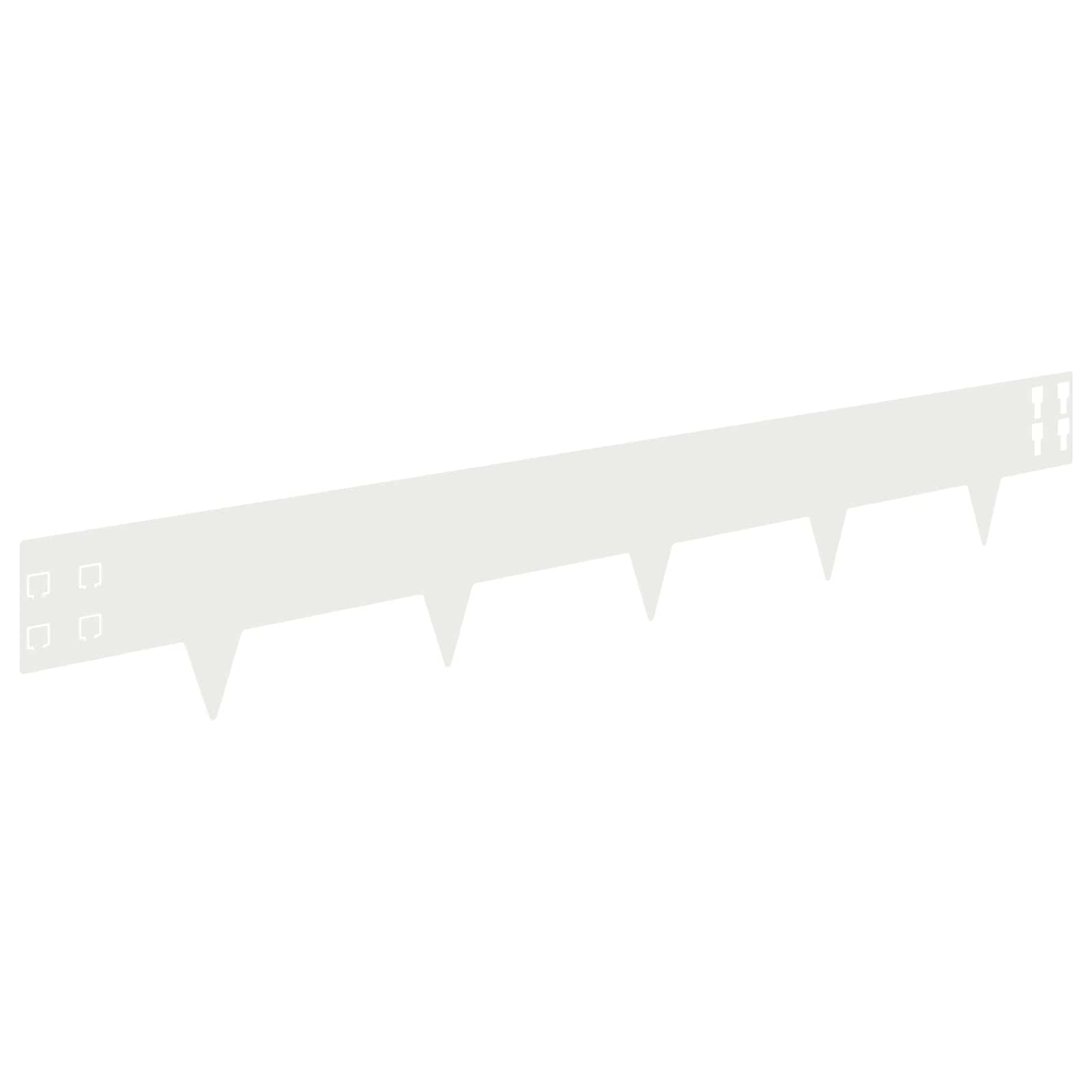 Bordura per Prato 20 pcs 100 x 15 cm Acciaio Bianco | homemem39