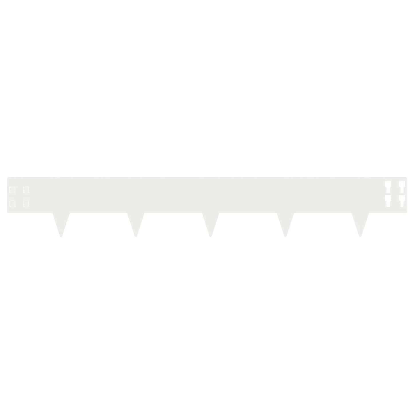 Bordura per Prato 50 pcs 100 x 15 cm Acciaio Bianco | homemem39
