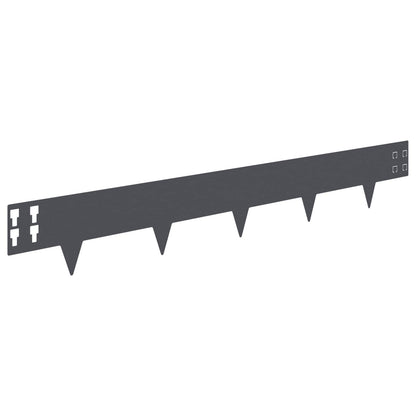 Bordura per Prato 10 pcs 100 x 15 cm Acciaio Antracite | homemem39