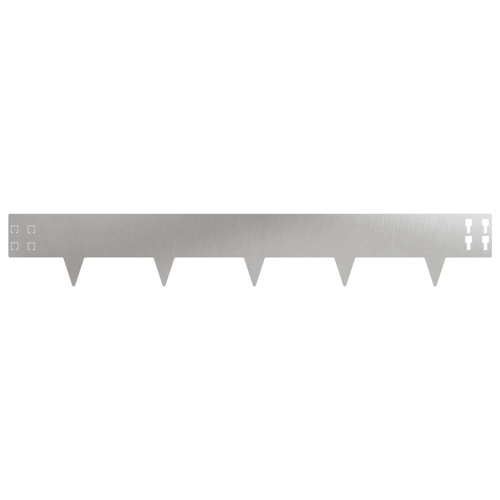 Bordura per Prato 10 pcs 100 x 15 cm Acciaio Argento | homemem39