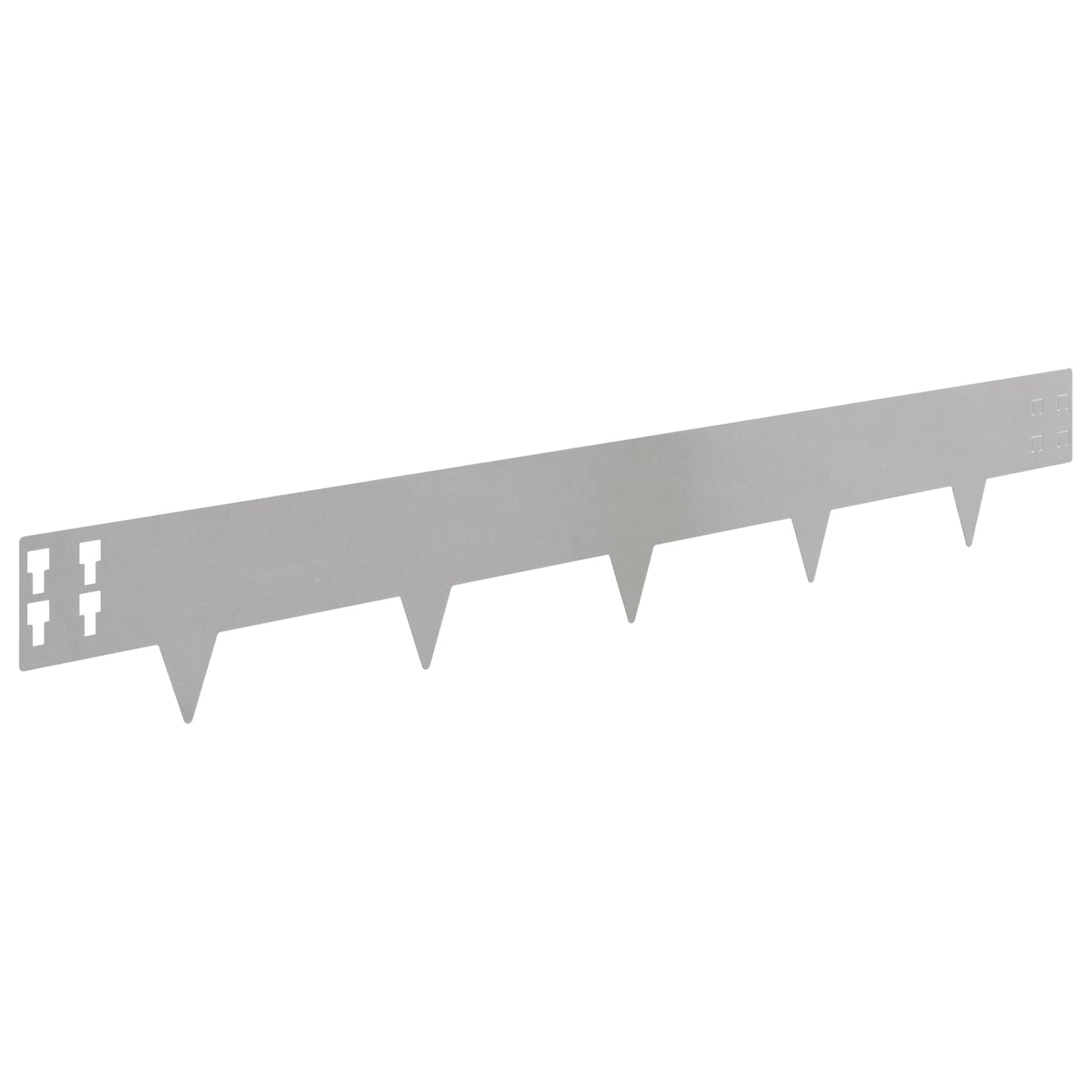 Bordura per Prato 50 pcs 100 x 15 cm Acciaio Argento