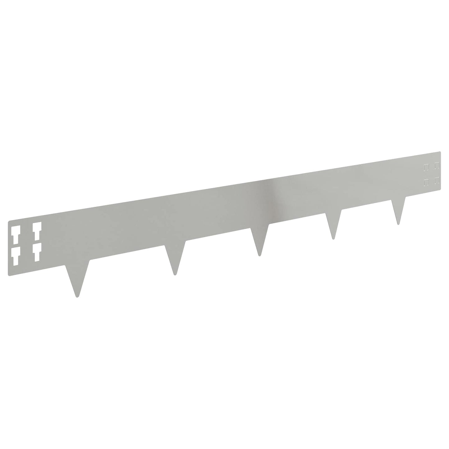 Bordura per Prato 20 pcs 100 x 15 cm Acciaio Argento | homemem39