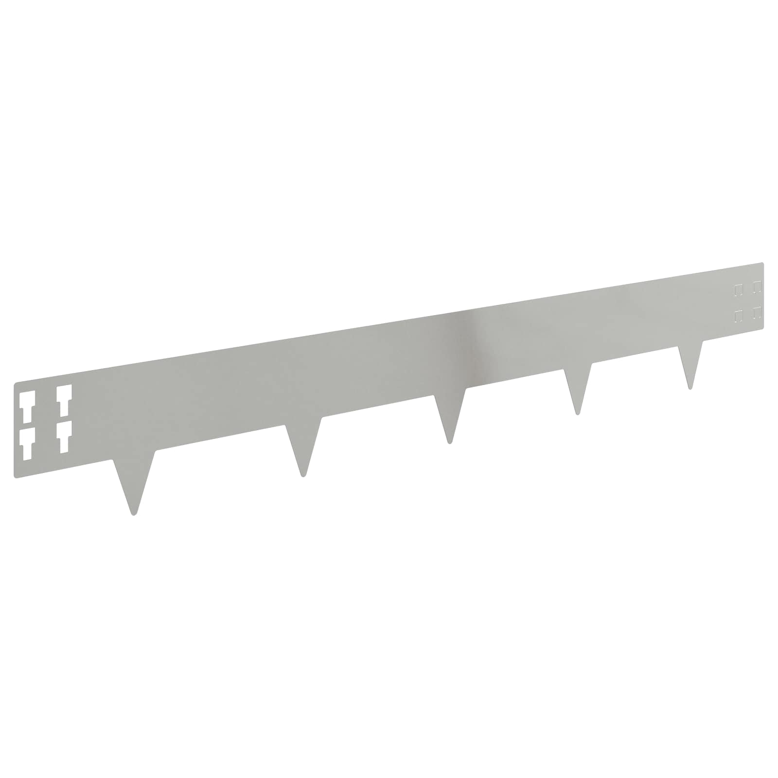 Bordura per Prato 20 pcs 100 x 15 cm Acciaio Argento | homemem39