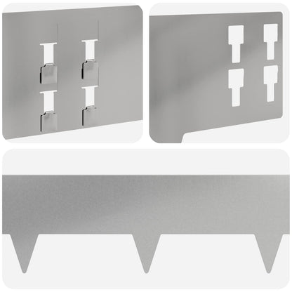 Bordura per Prato 30 pcs 100 x 15 cm Acciaio Argento | homemem39