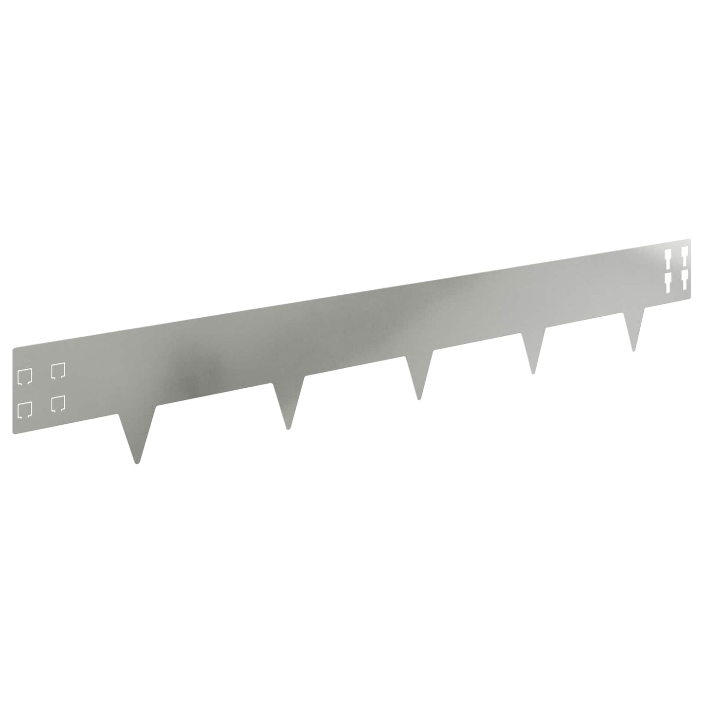 Bordura per Prato 30 pcs 100 x 15 cm Acciaio Argento | homemem39