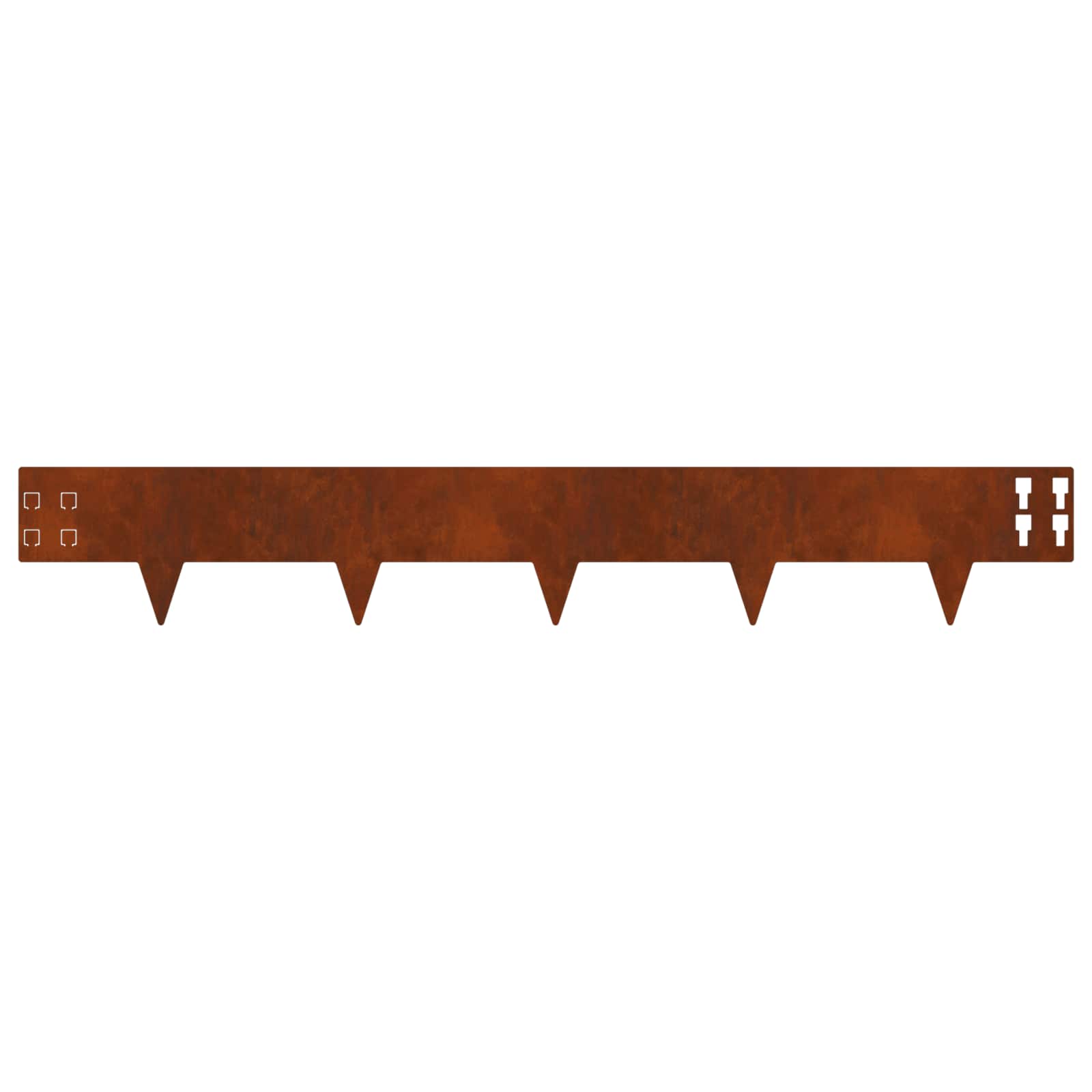 Bordura per Prato 50 pcs 100 x 15 cm Acciaio Ruggine | homemem39