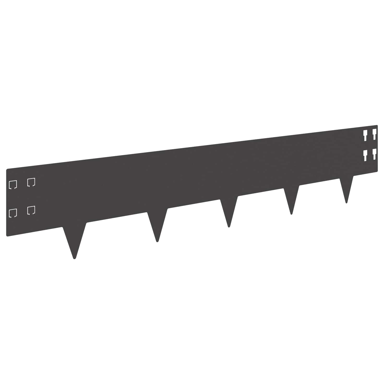 Bordura per Prato 30 pcs 100 x 20 cm Acciaio Nero | homemem39