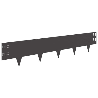 Bordura per Prato 30 pcs 100 x 20 cm Acciaio Nero | homemem39