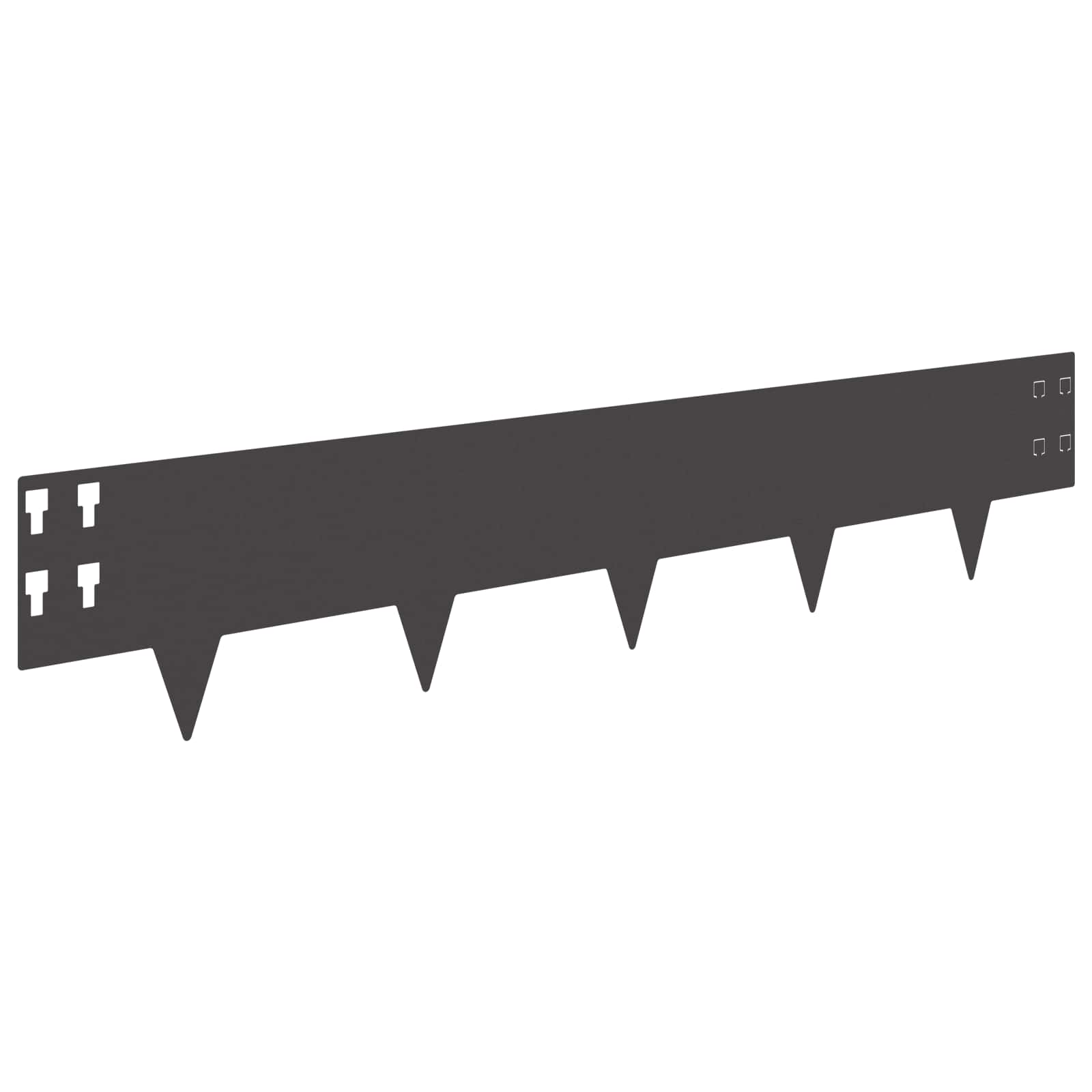 Bordura per Prato 30 pcs 100 x 20 cm Acciaio Nero | homemem39