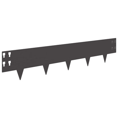 Bordura per Prato 30 pcs 100 x 20 cm Acciaio Nero | homemem39