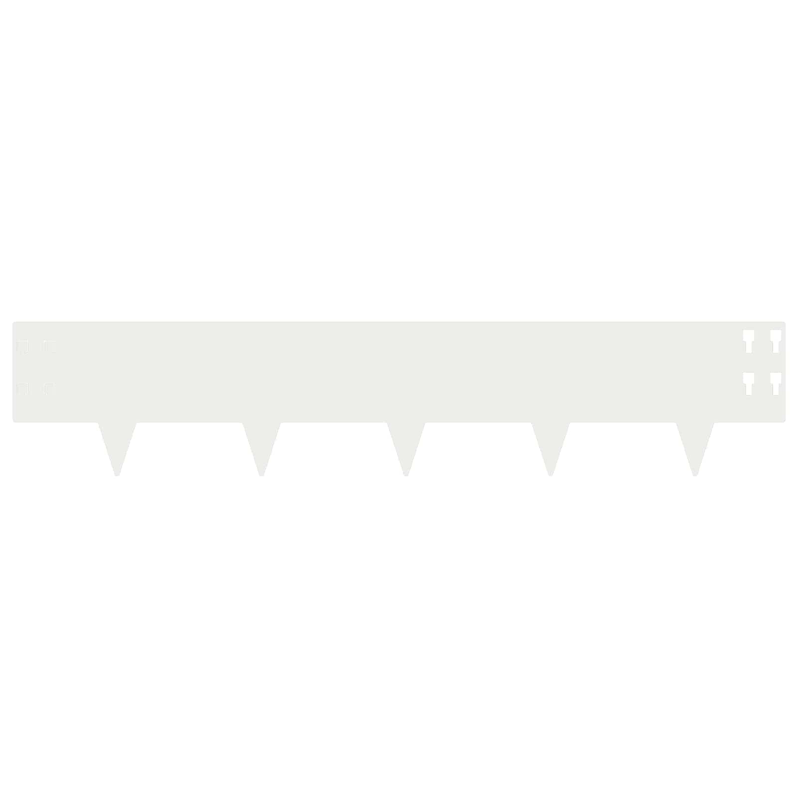 Bordura per Prato 10 pcs 100 x 20 cm Acciaio Bianco | homemem39