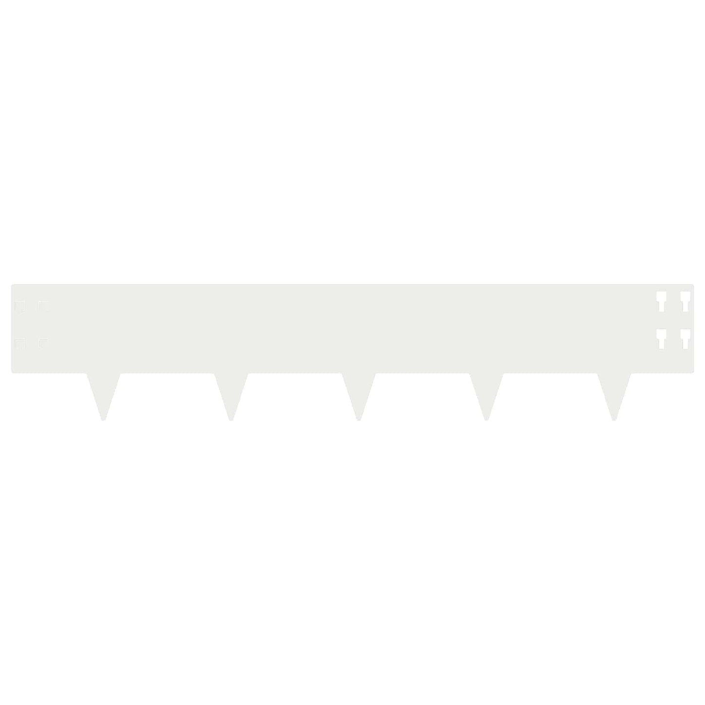 Bordura per Prato 20 pcs 100 x 20 cm Acciaio Bianco | homemem39