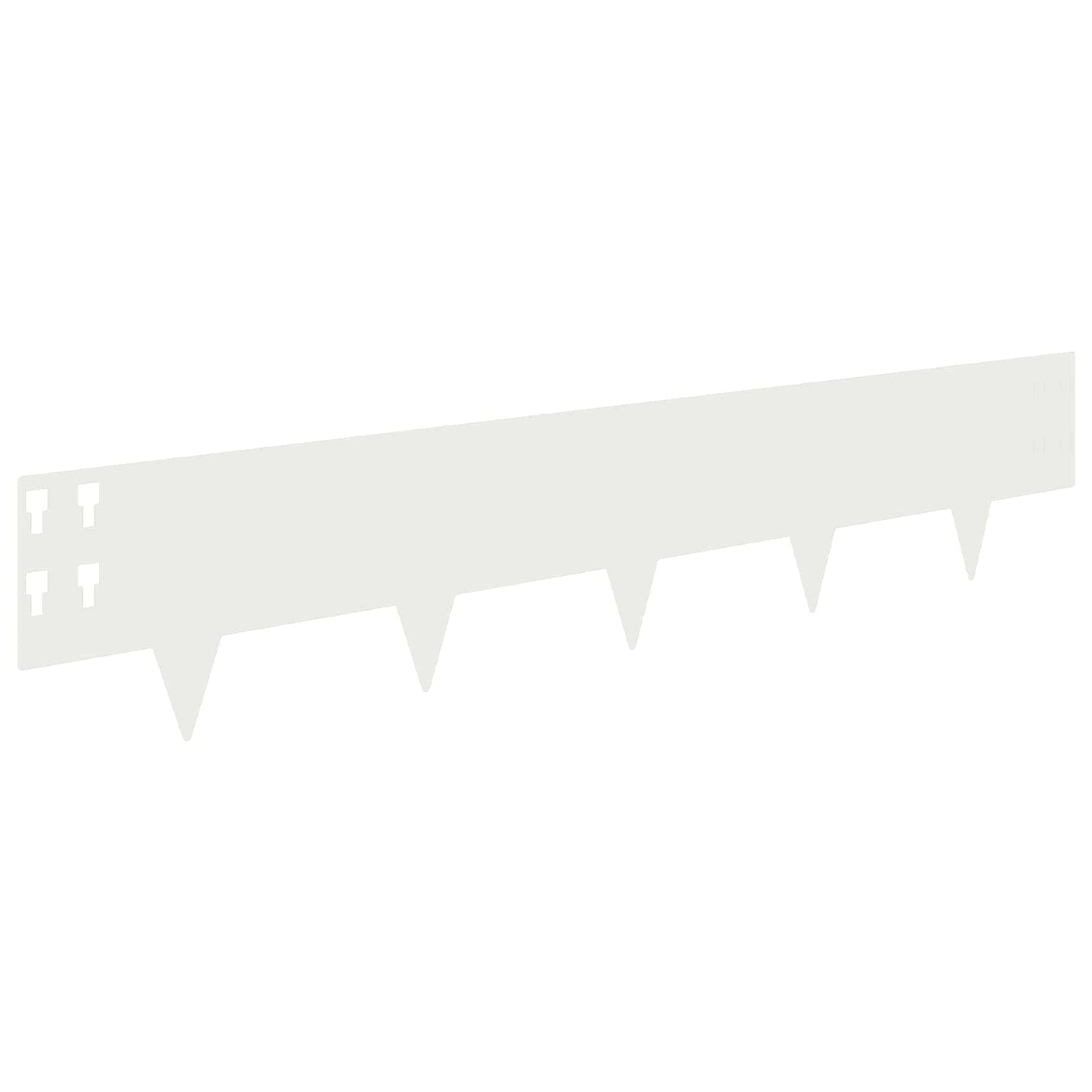 Bordura per Prato 30 pcs 100 x 20 cm Acciaio Bianco | homemem39