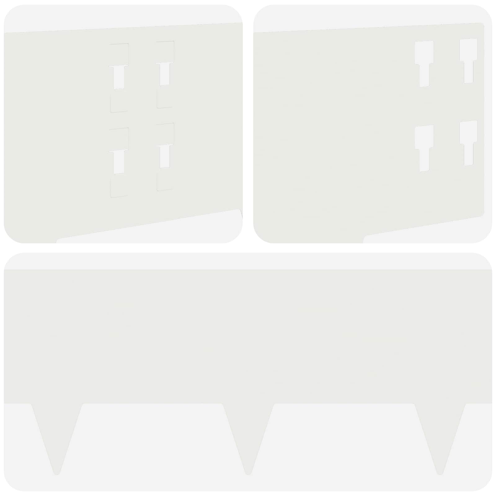 Bordura per Prato 50 pcs 100 x 20 cm Acciaio Bianco | homemem39