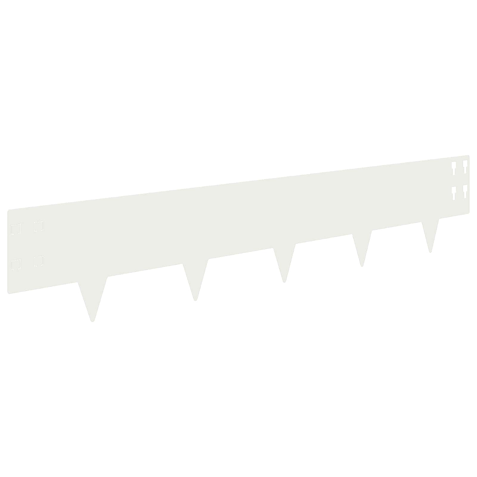 Bordura per Prato 50 pcs 100 x 20 cm Acciaio Bianco | homemem39
