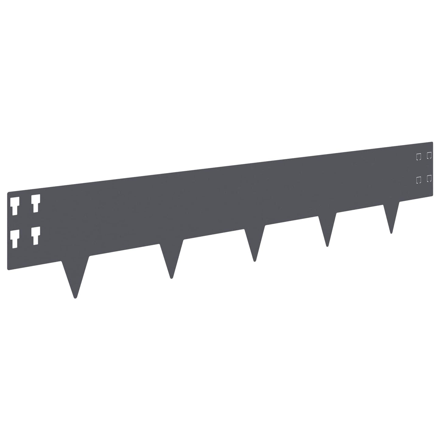 Bordura per Prato 10 pcs 100 x 20 cm Acciaio Antracite | homemem39