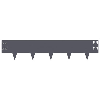 Bordura per Prato 10 pcs 100 x 20 cm Acciaio Antracite | homemem39
