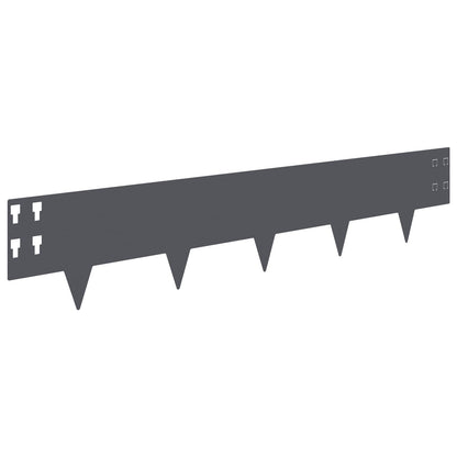 Bordura per Prato 20 pcs 100 x 20 cm Acciaio Antracite | homemem39