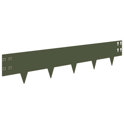 Bordura per Prato 10 pcs 100 x 20 cm Acciaio Verde Oliva | homemem39