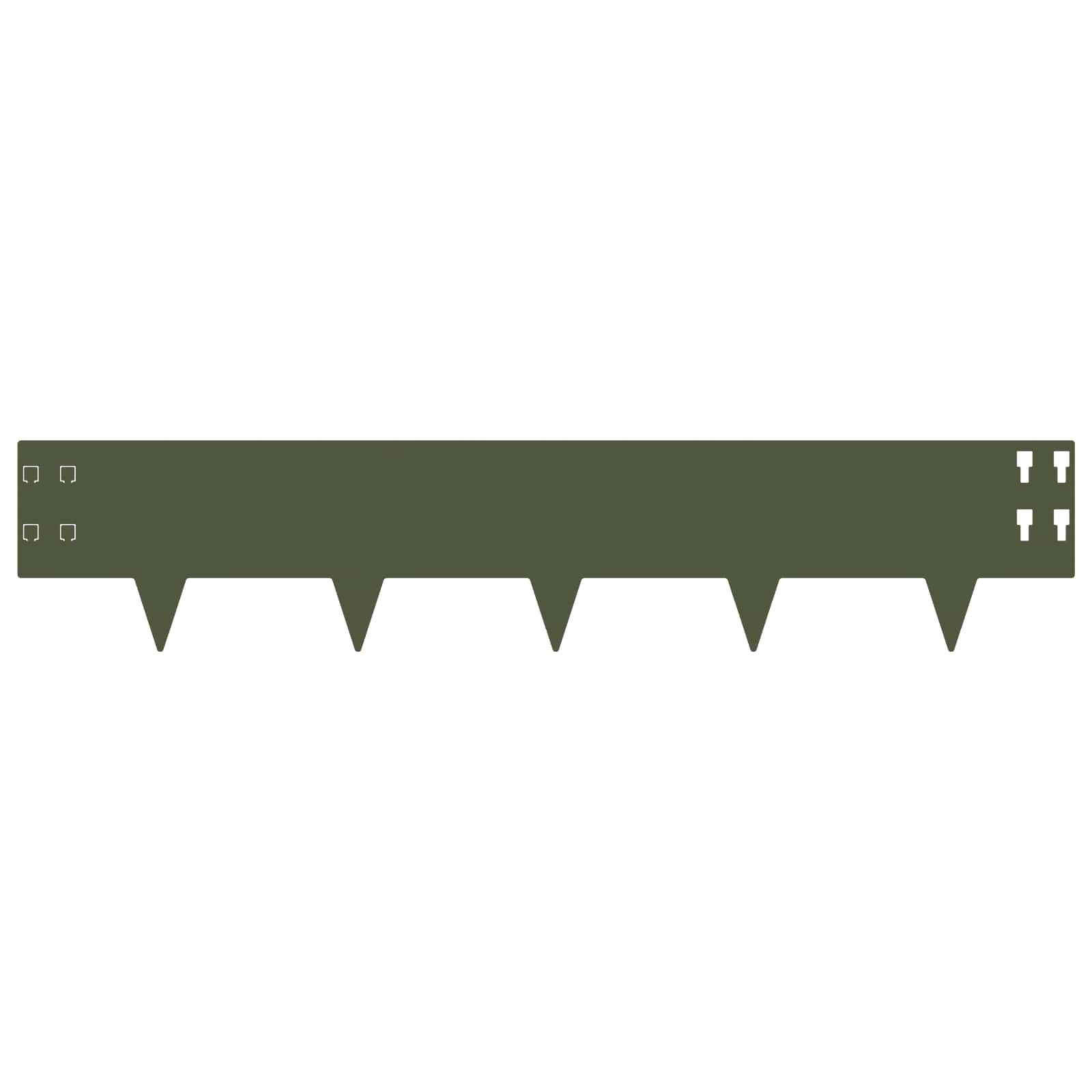 Bordura per Prato 10 pcs 100 x 20 cm Acciaio Verde Oliva | homemem39