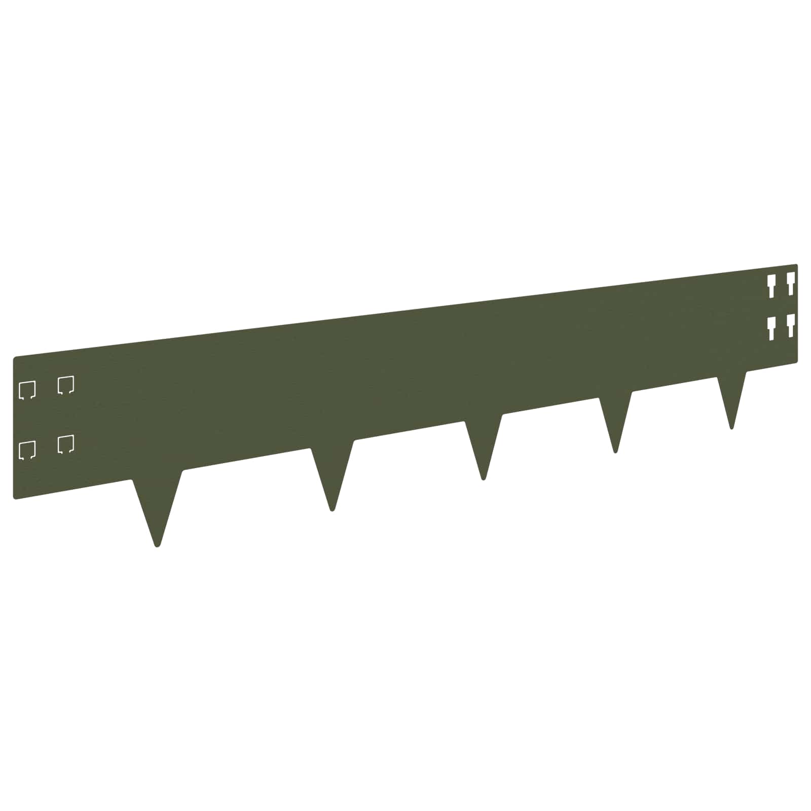Bordura per Prato 30 pcs 100 x 20 cm Acciaio Verde Oliva | homemem39