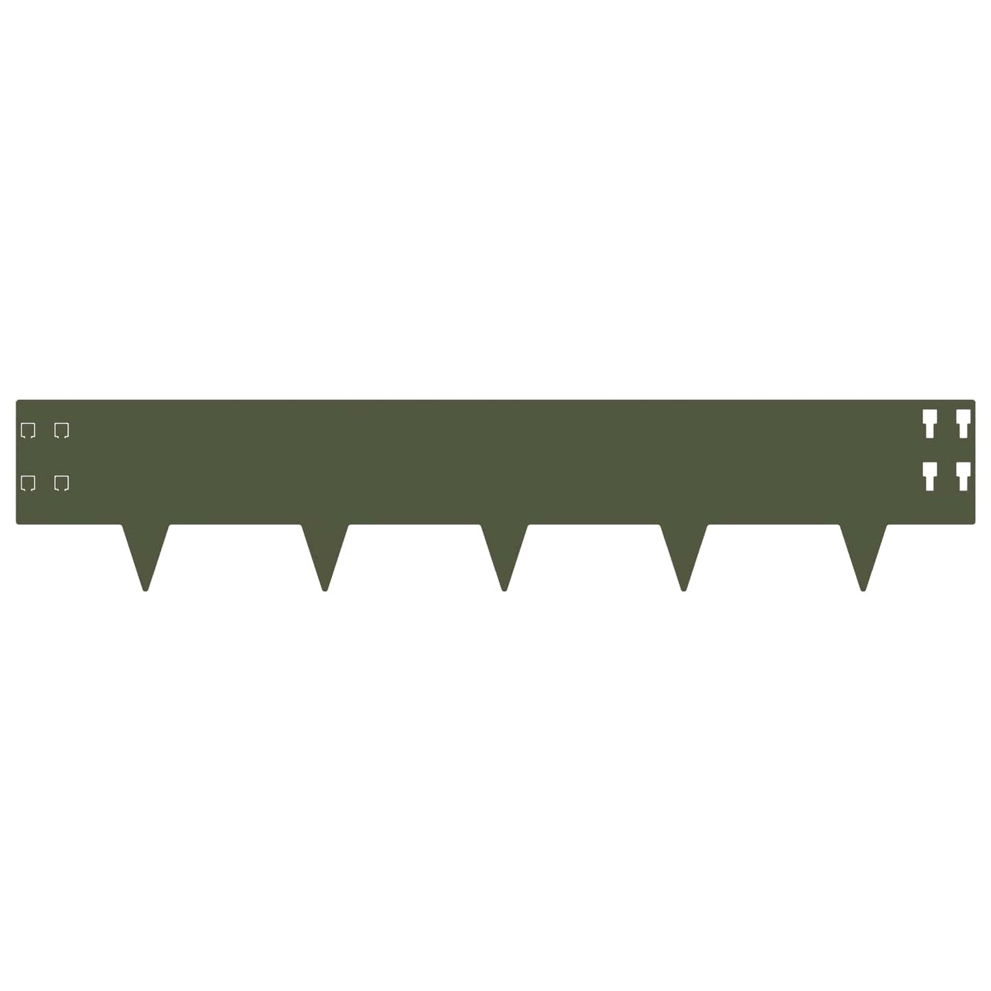 Bordura per Prato 30 pcs 100 x 20 cm Acciaio Verde Oliva | homemem39