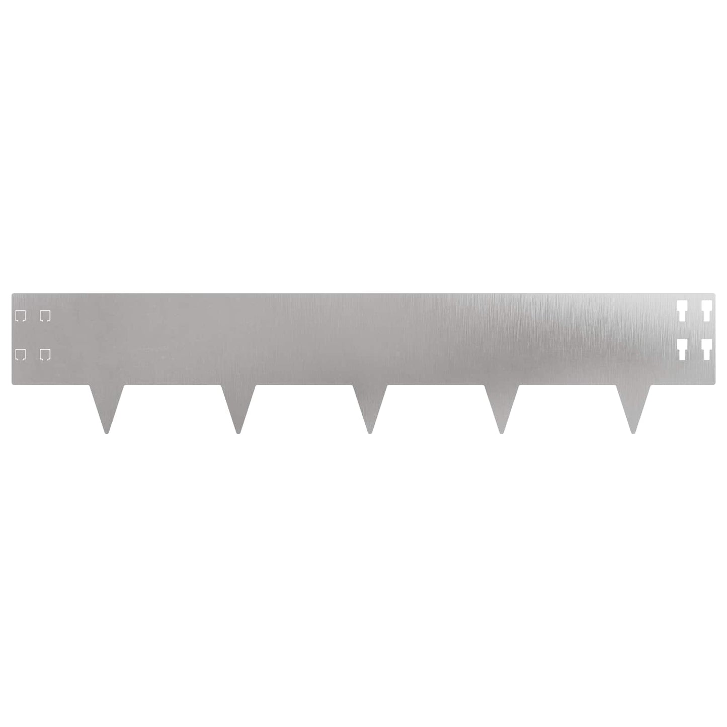 Bordura per Prato 20 pcs 100 x 20 cm Acciaio Argento | homemem39