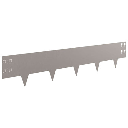 Bordura per Prato 20 pcs 100 x 20 cm Acciaio Ruggine | homemem39