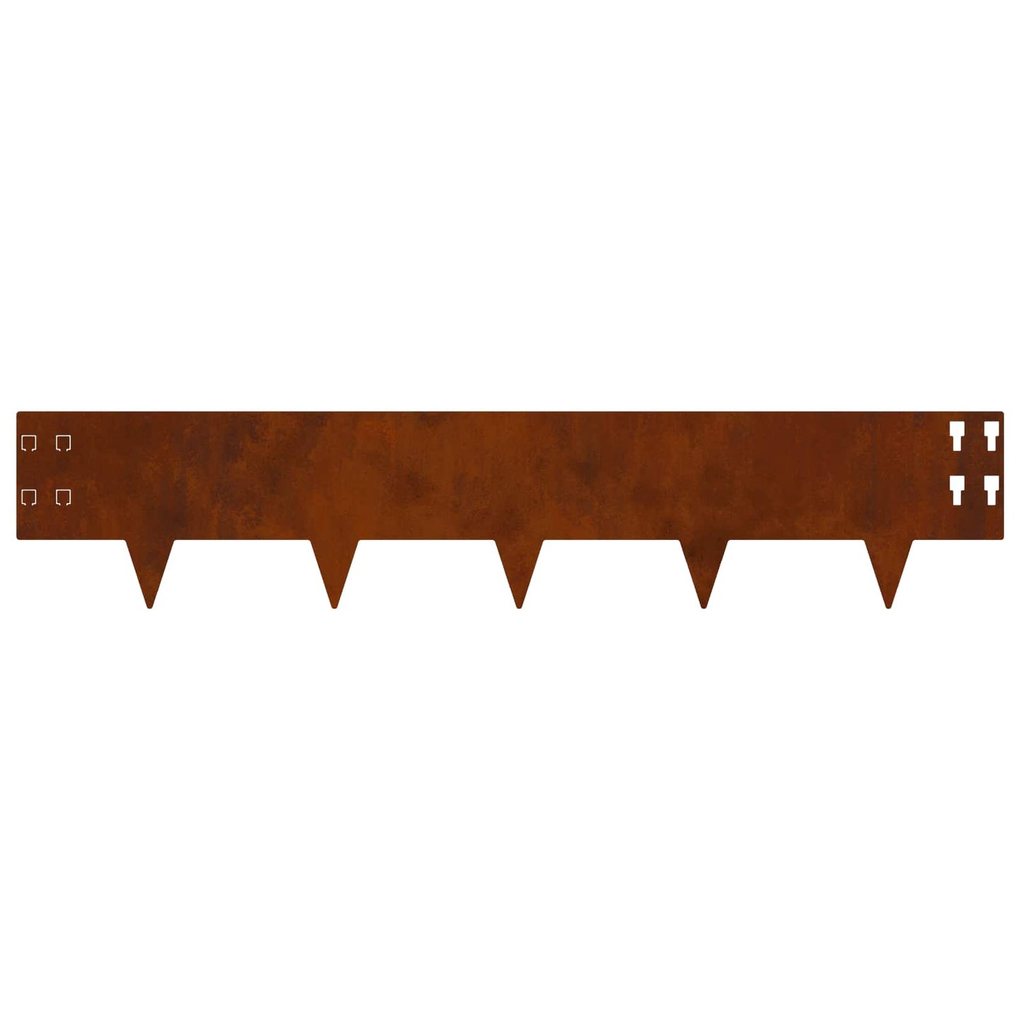 Bordura per Prato 30 pcs 100 x 20 cm Acciaio Ruggine | homemem39