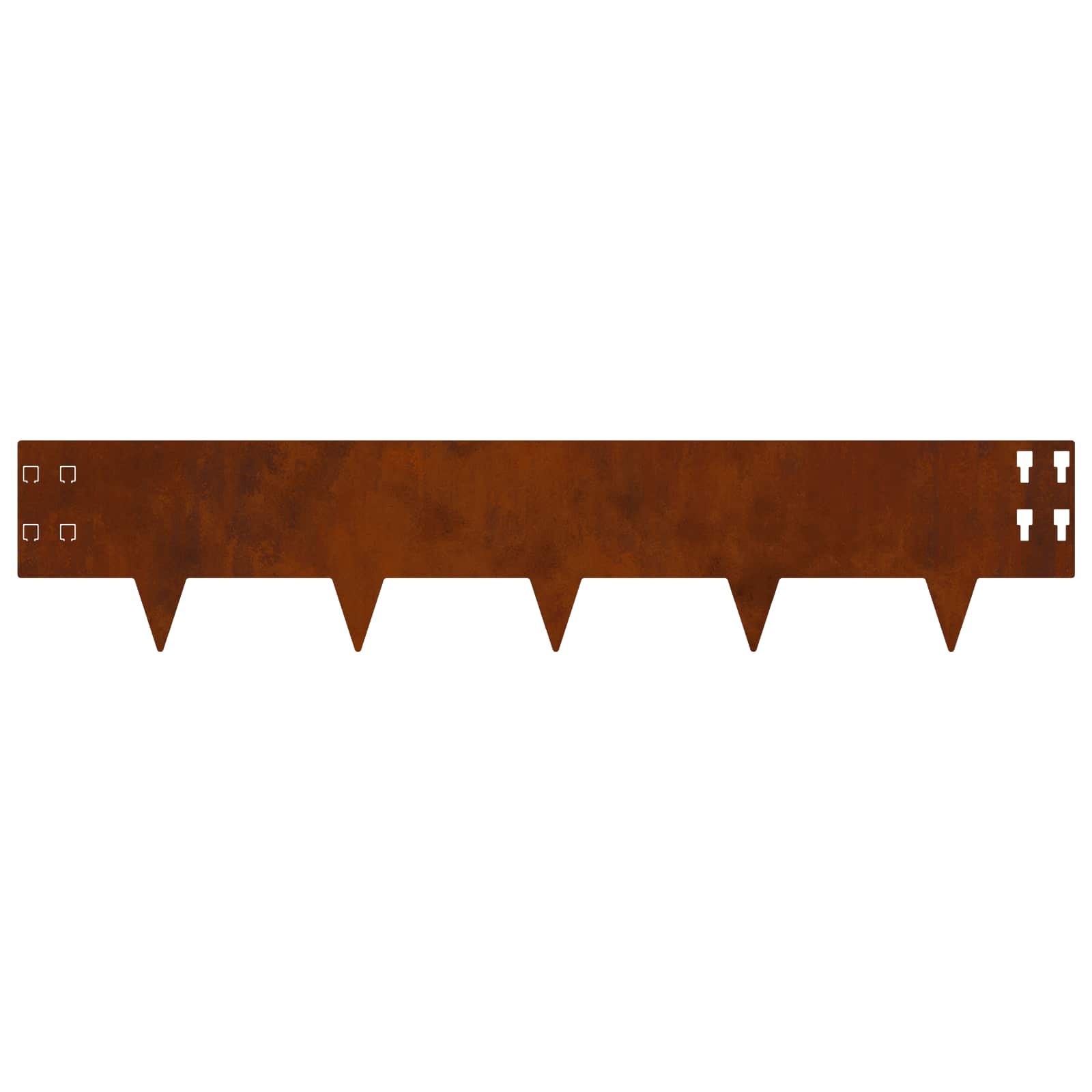 Bordura per Prato 50 pcs 100 x 20 cm Acciaio Ruggine | homemem39