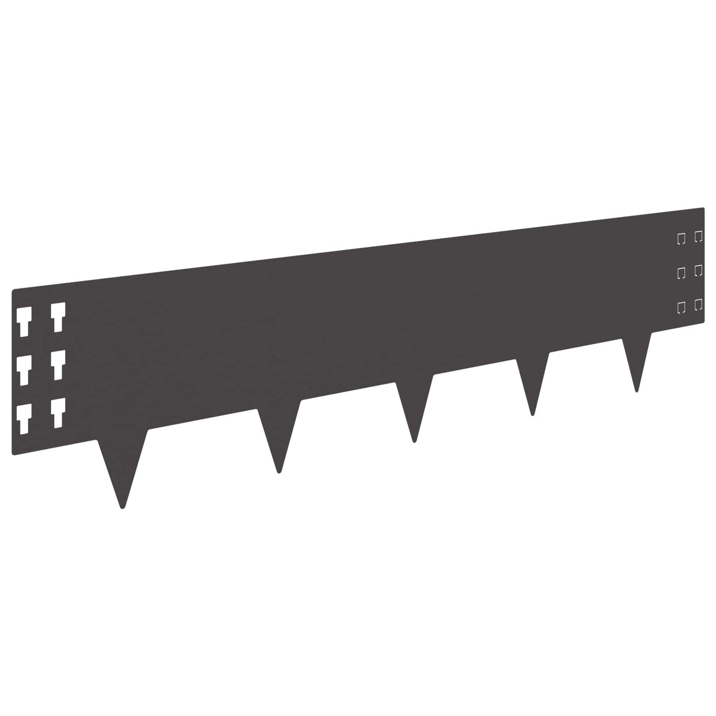 Bordura per Prato 20 pcs 100 x 25 cm Acciaio Nero | homemem39