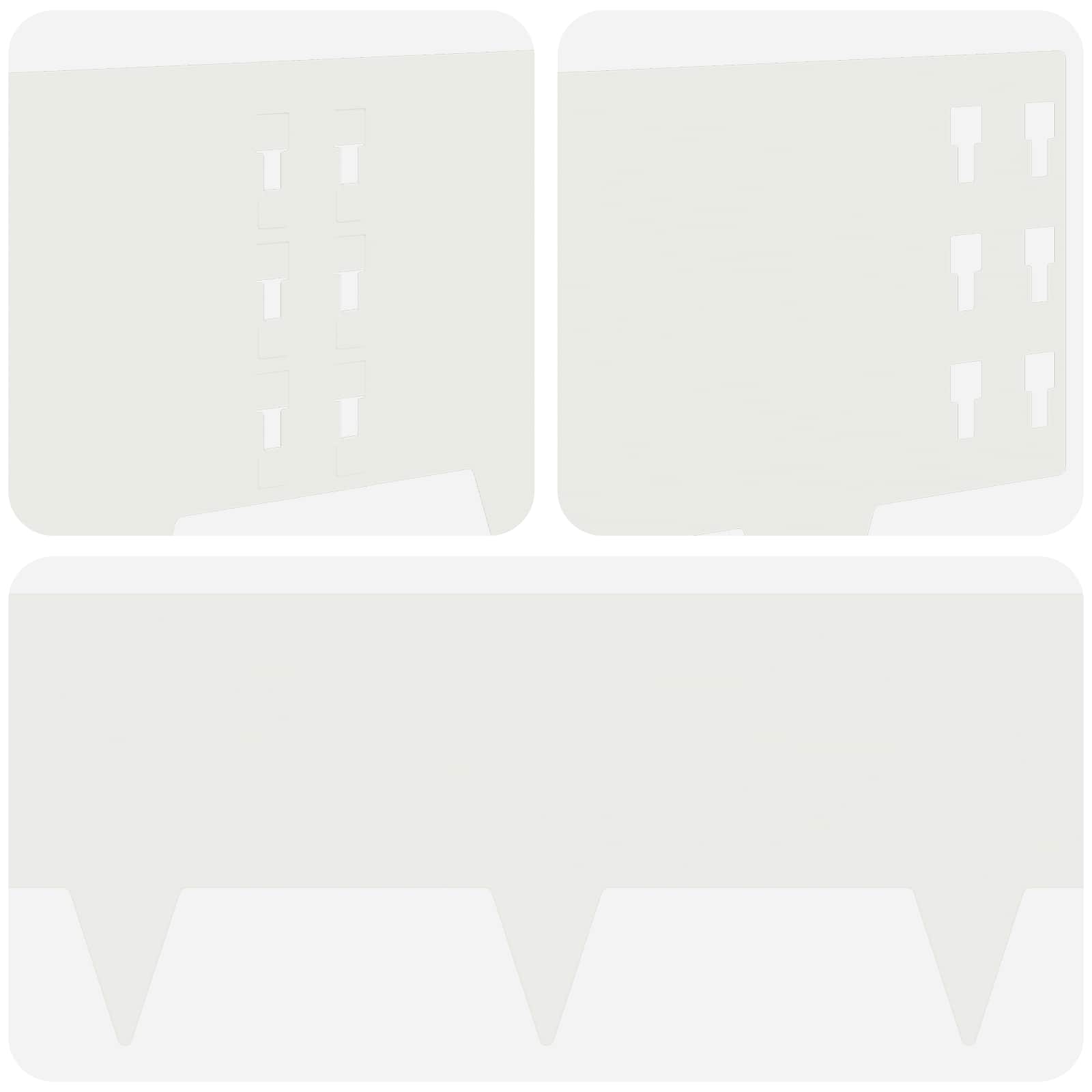 Bordura per Prato 20 pcs 100 x 25 cm Acciaio Bianco | homemem39