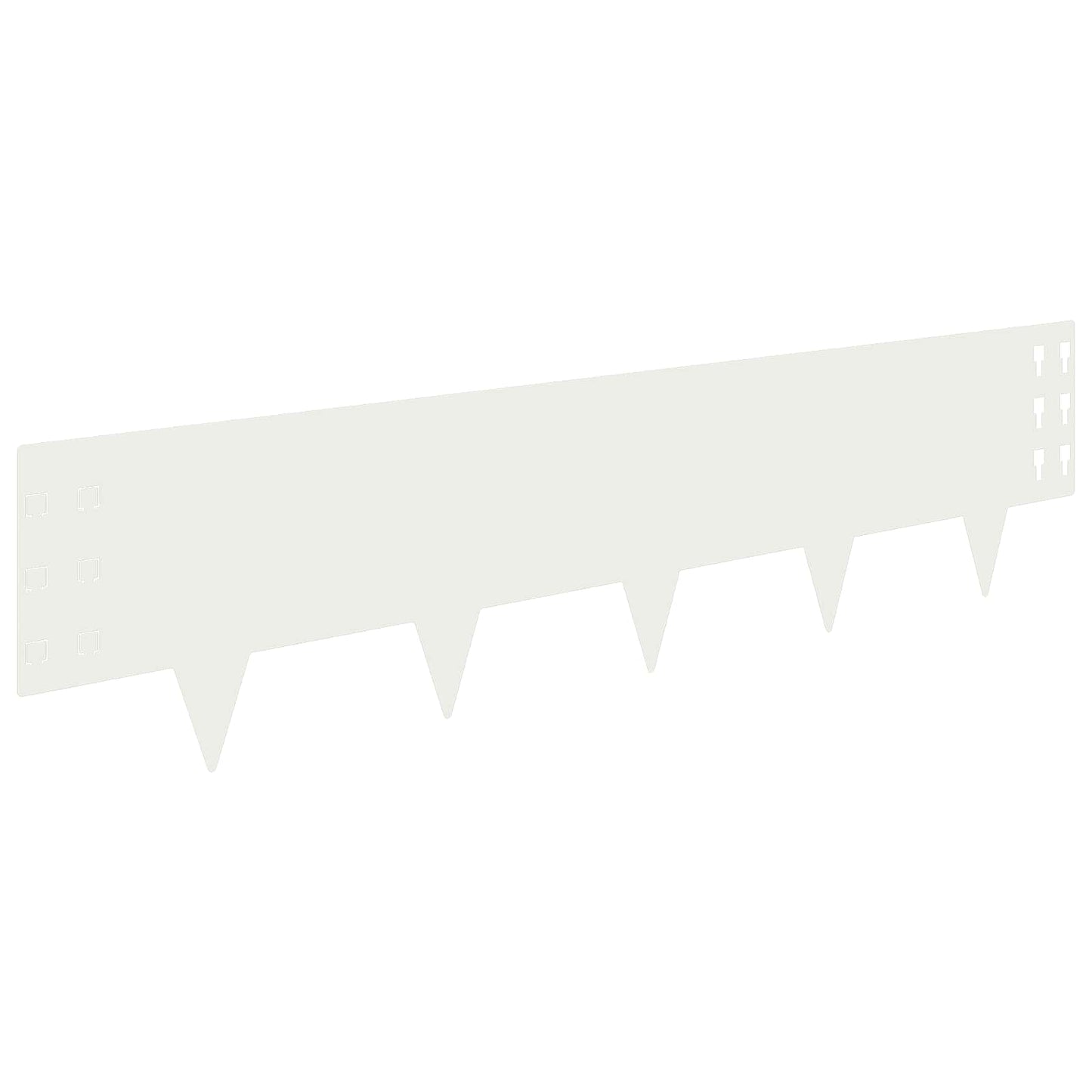 Bordura per Prato 20 pcs 100 x 25 cm Acciaio Bianco | homemem39