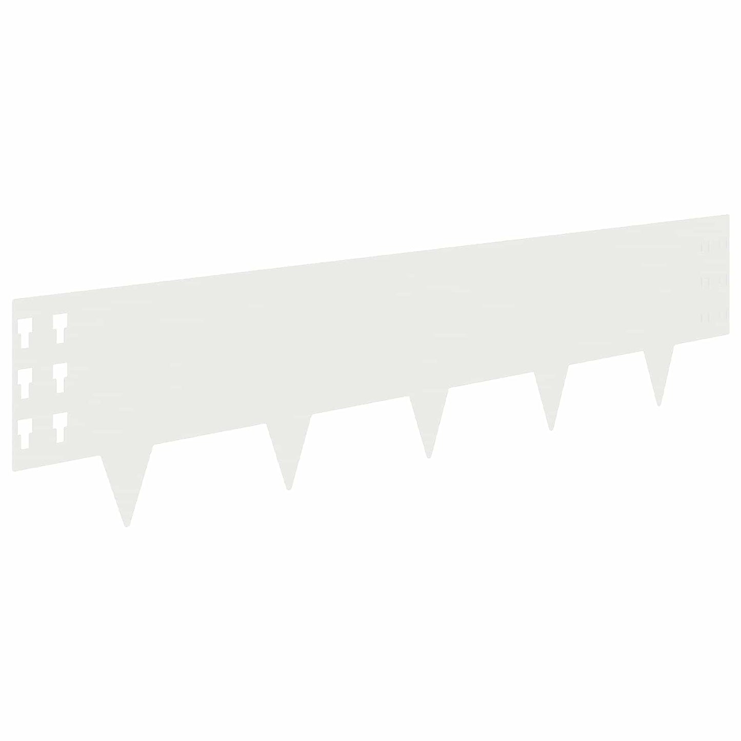 Bordura per Prato 20 pcs 100 x 25 cm Acciaio Bianco | homemem39