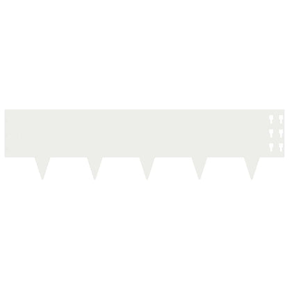 Bordura per Prato 20 pcs 100 x 25 cm Acciaio Bianco | homemem39
