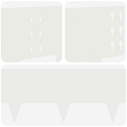Bordura per Prato 30 pcs 100 x 25 cm Acciaio Bianco | homemem39