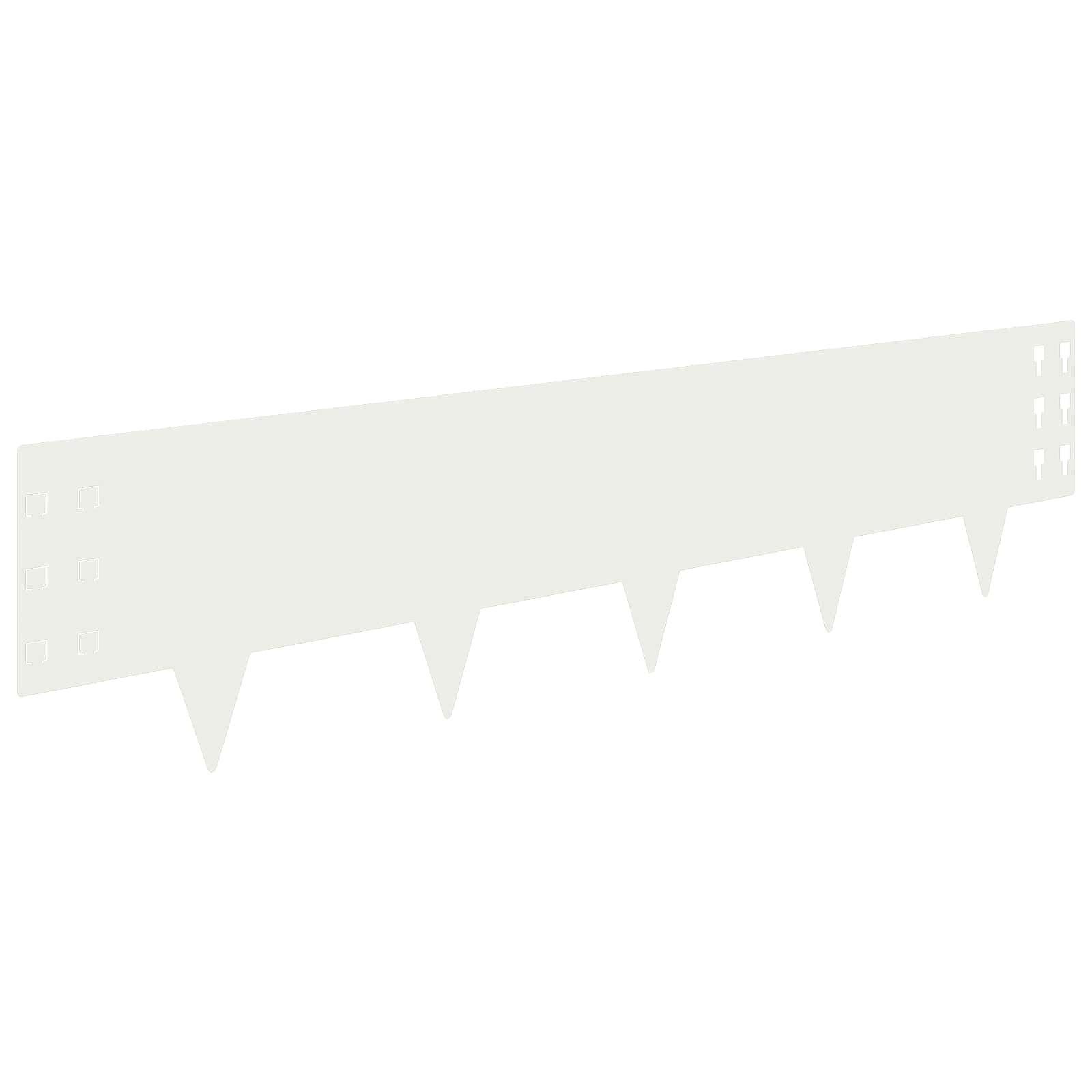 Bordura per Prato 30 pcs 100 x 25 cm Acciaio Bianco | homemem39