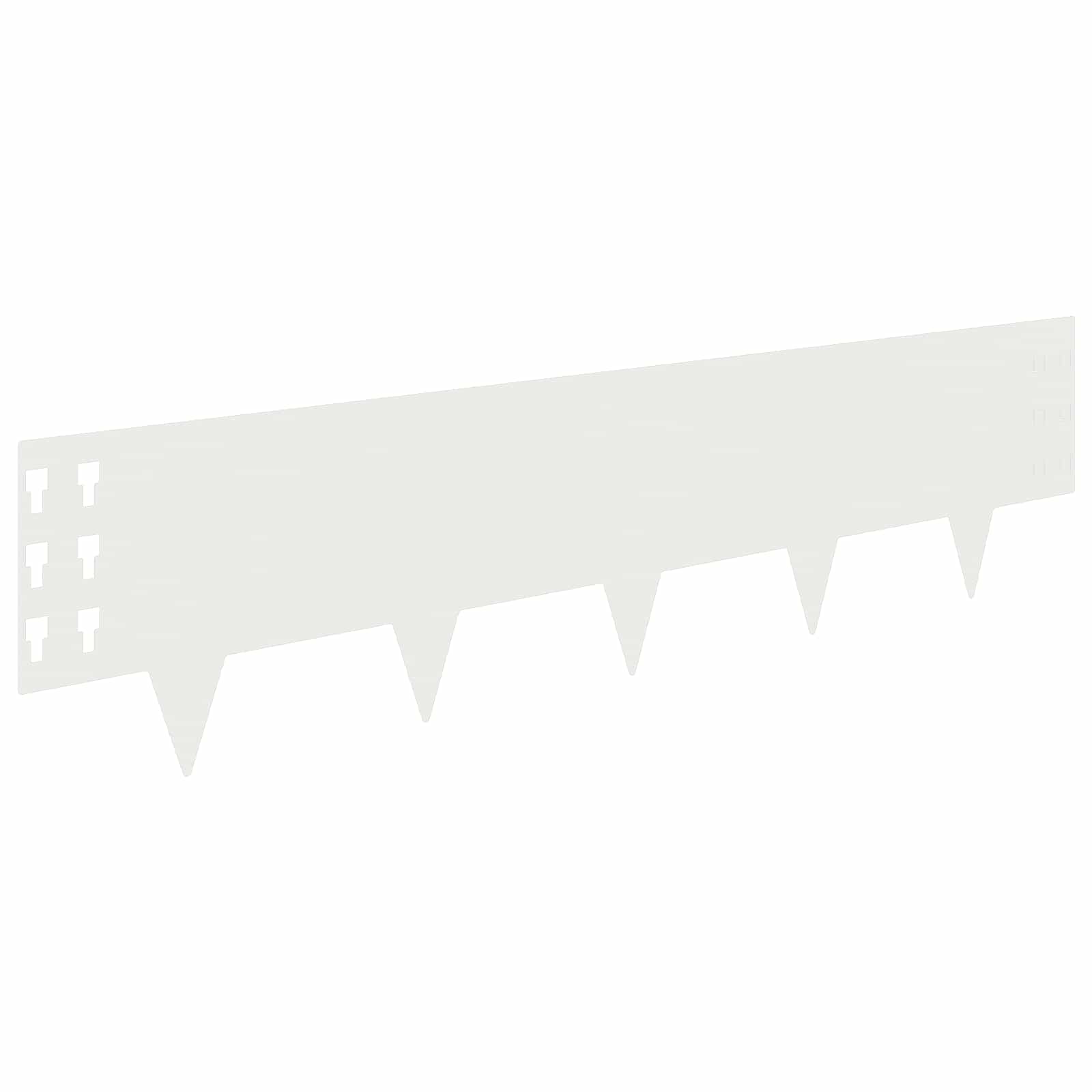 Bordura per Prato 30 pcs 100 x 25 cm Acciaio Bianco | homemem39