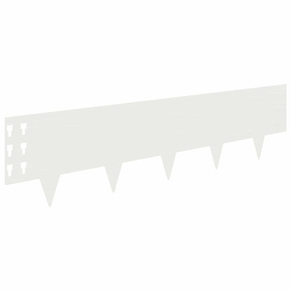 Bordura per Prato 30 pcs 100 x 25 cm Acciaio Bianco | homemem39