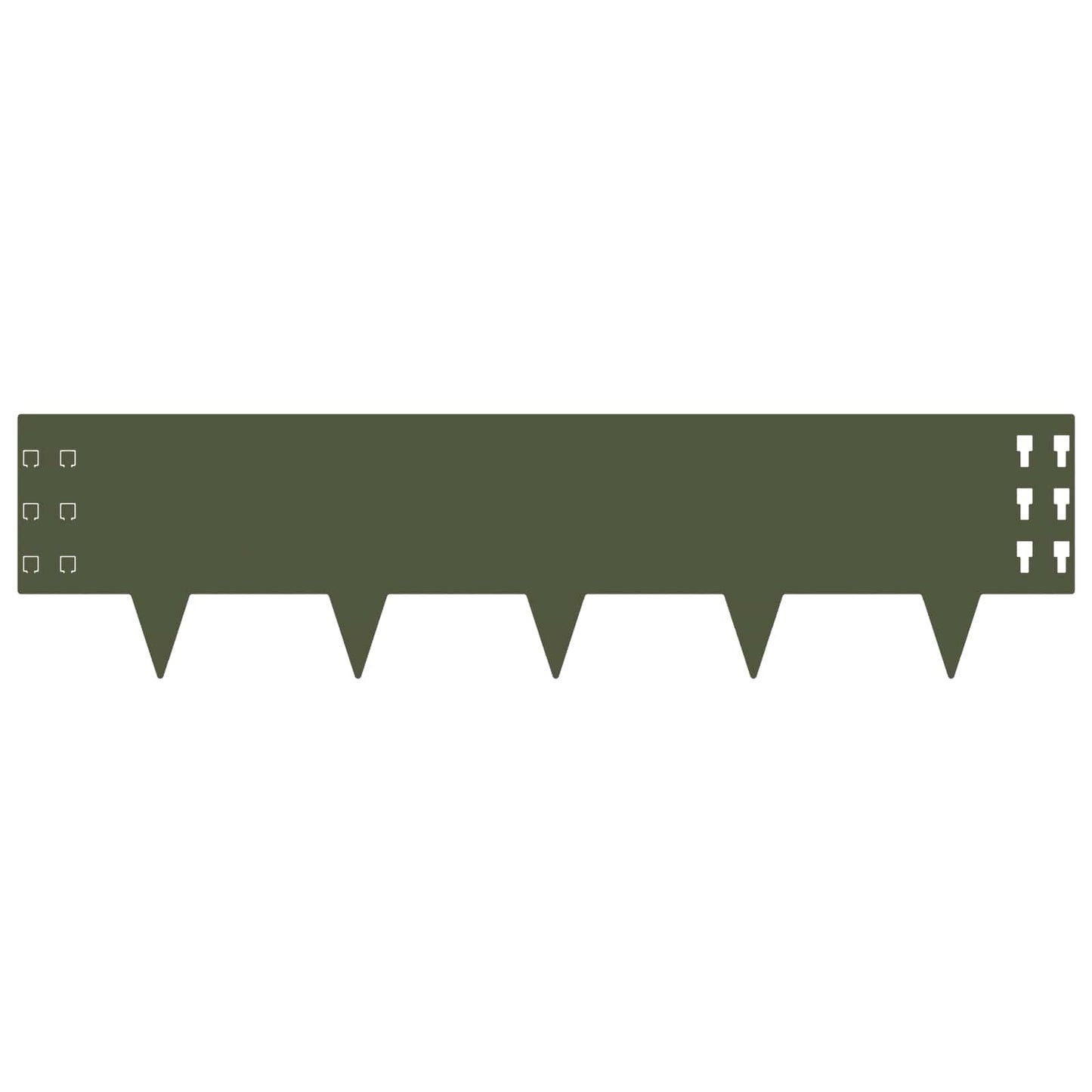 Bordura per Prato 10 pcs 100 x 25 cm Acciaio Verde Oliva | homemem39