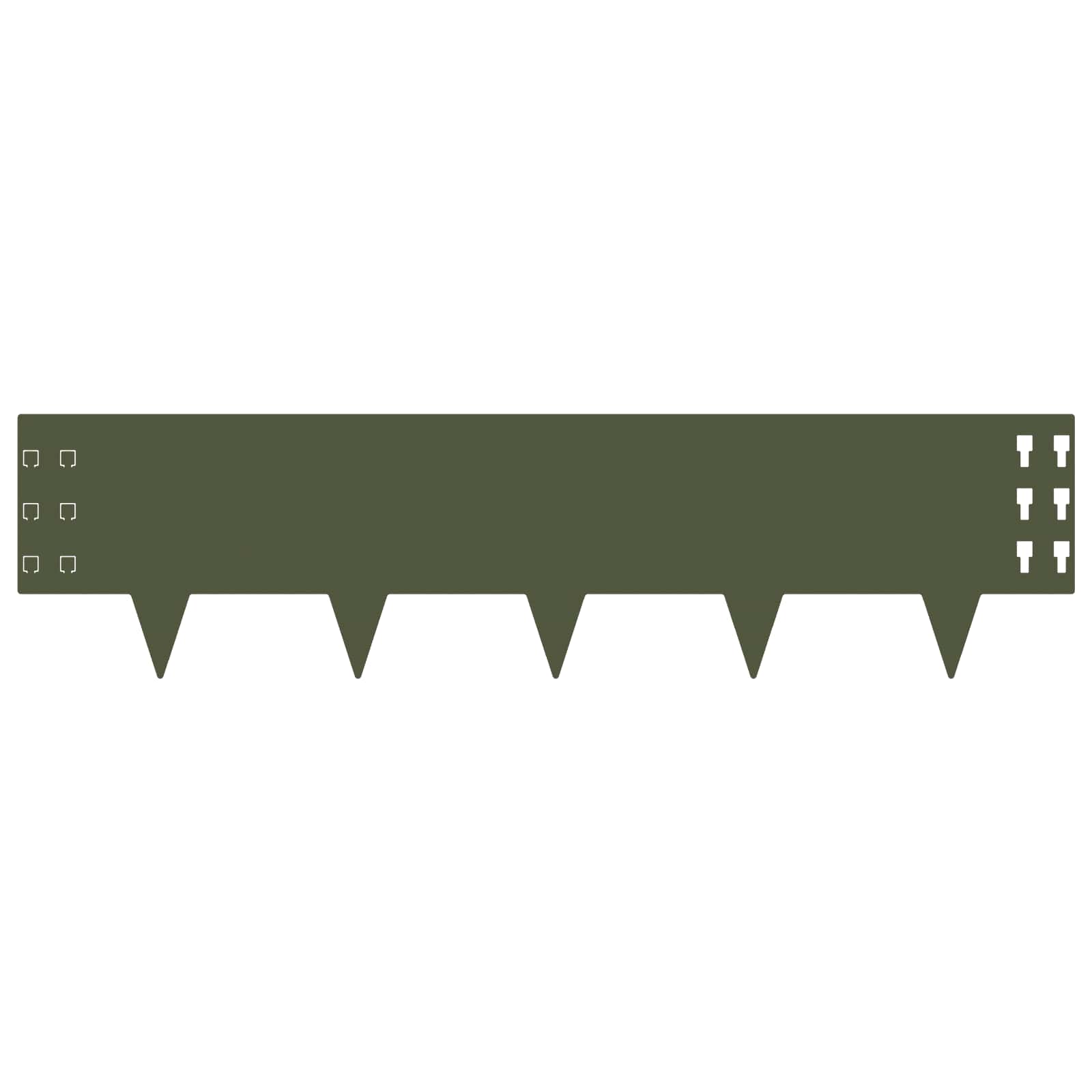 Bordura per Prato 20 pcs 100 x 25 cm Acciaio Verde Oliva | homemem39