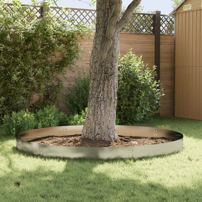 Bordura per Prato 30 pcs 100 x 25 cm Acciaio Argento | homemem39