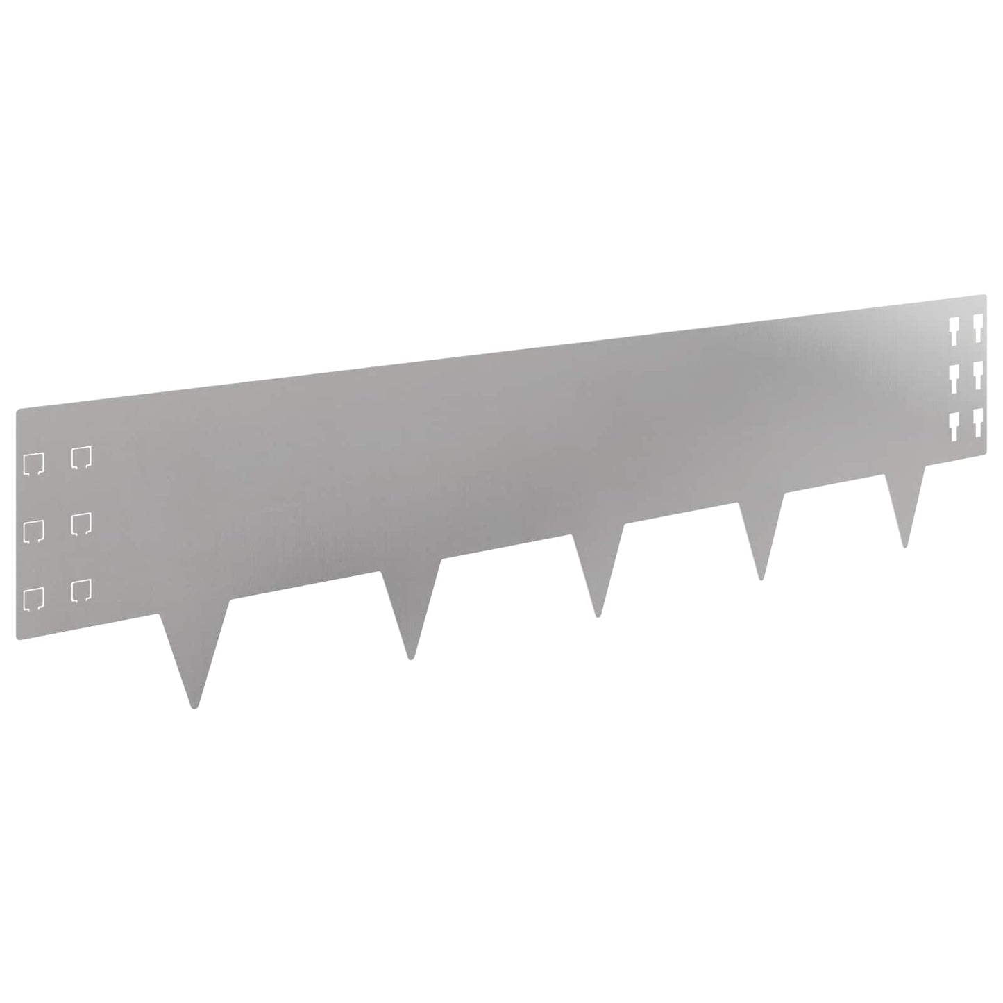 Bordura per Prato 30 pcs 100 x 25 cm Acciaio Argento | homemem39