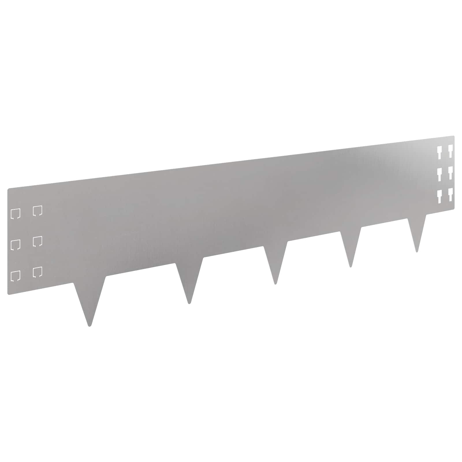 Bordura per Prato 30 pcs 100 x 25 cm Acciaio Argento | homemem39
