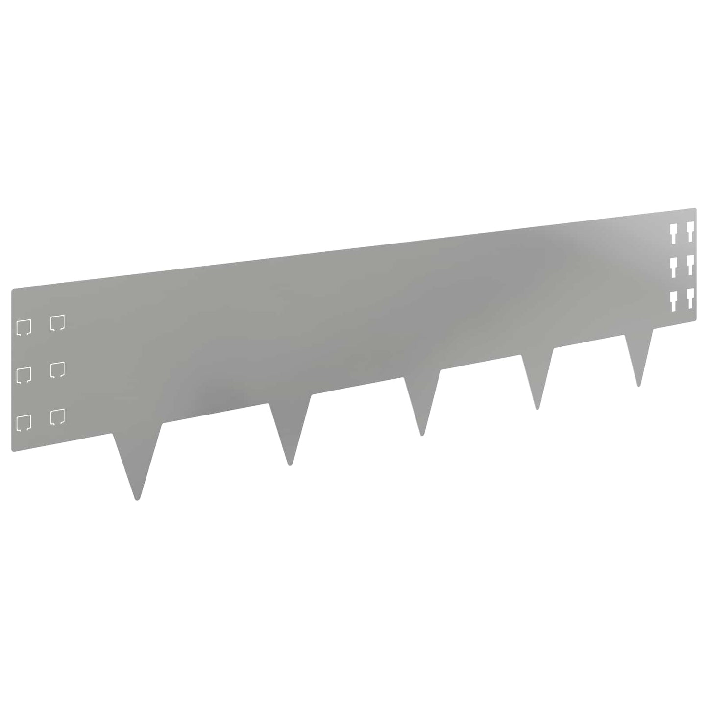 Bordura per Prato 30 pcs 100 x 25 cm Acciaio Argento | homemem39